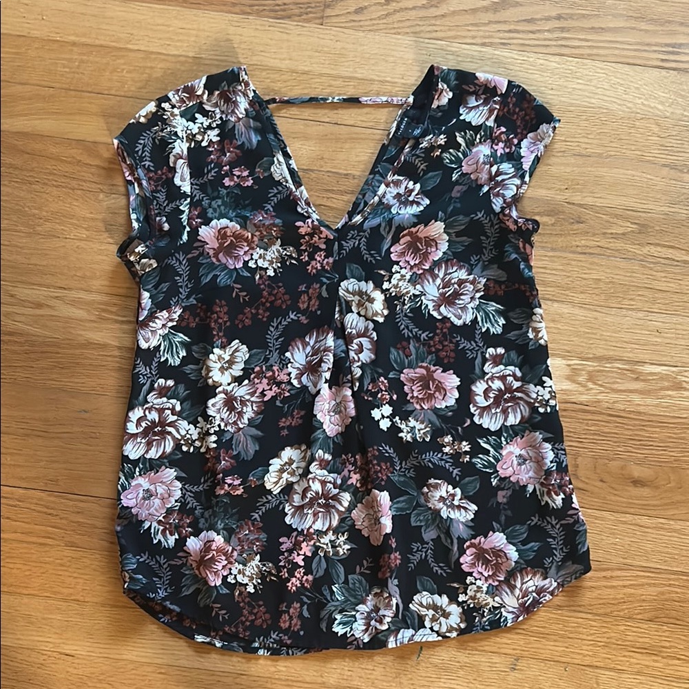 Halogen Black Floral Skirt